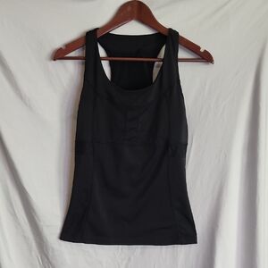 Athleta XL Racerback Tank With Built In Bra Black Athletic Running Workout